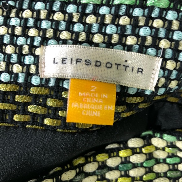Anthropologie Leifsdottir Green Tweed Jade Skirt - Picture 4 of 5